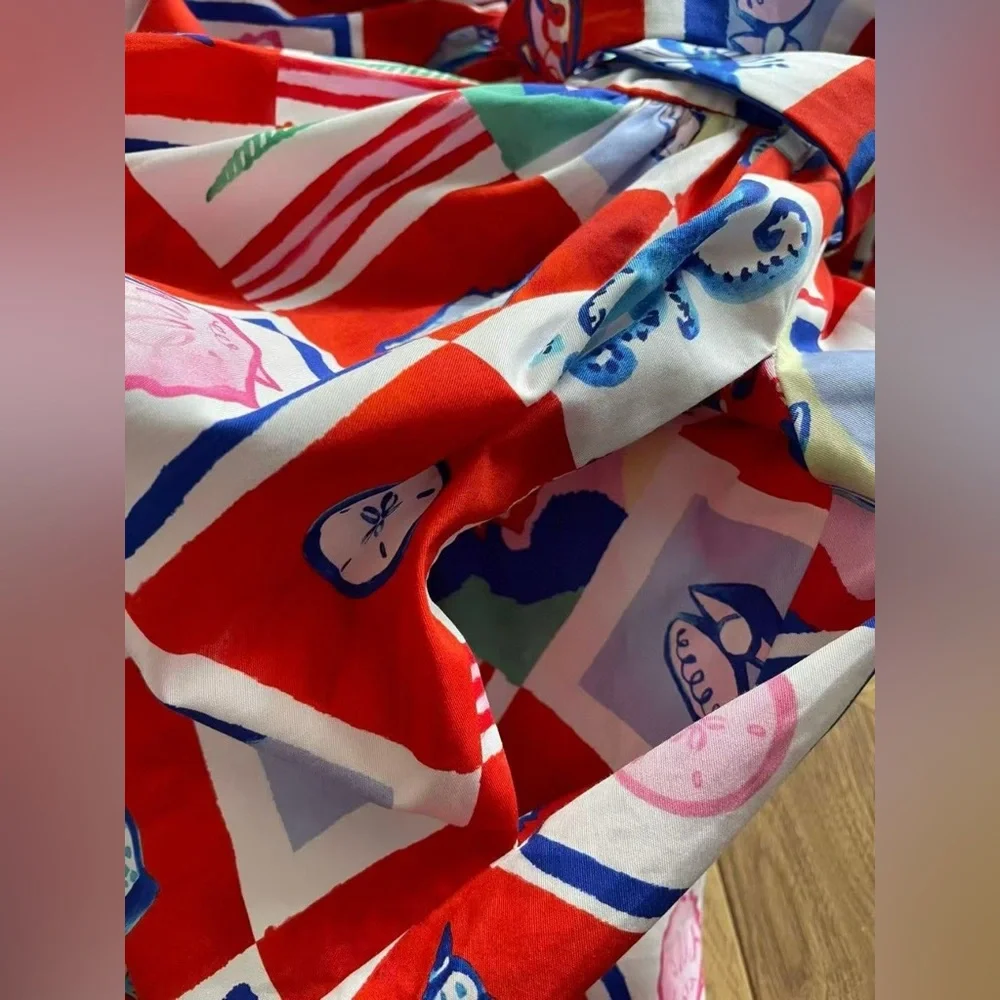 Hunter Bell Quincy Dress Sea Tiles Maxi – Size 2 Colorful Geometric Print - Picture 8 of 9